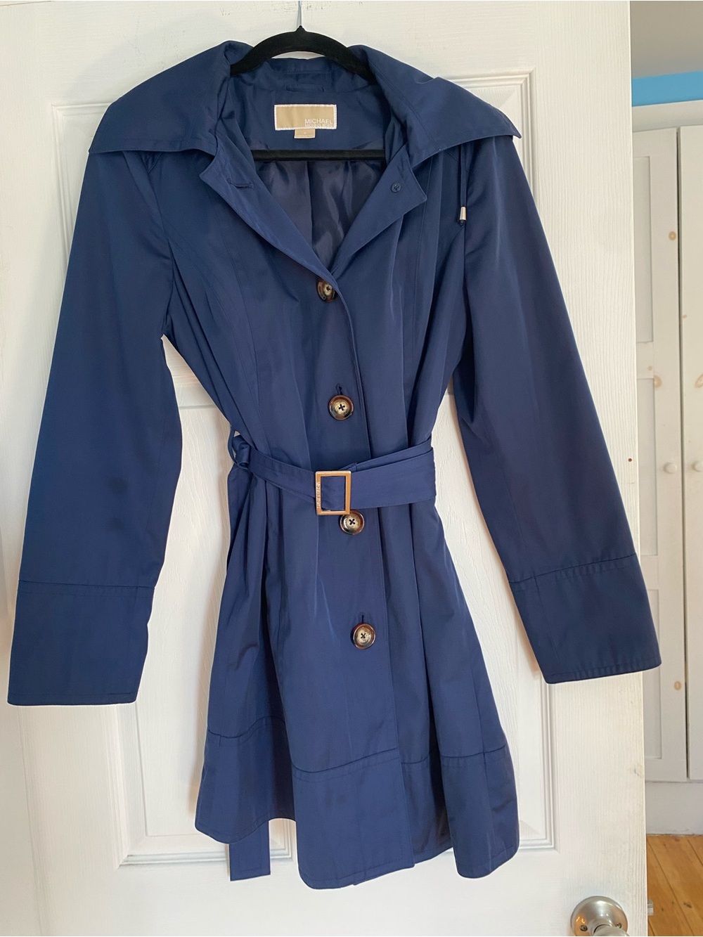 Michael Kors Navy Trench Coat with Belt great condition size M
